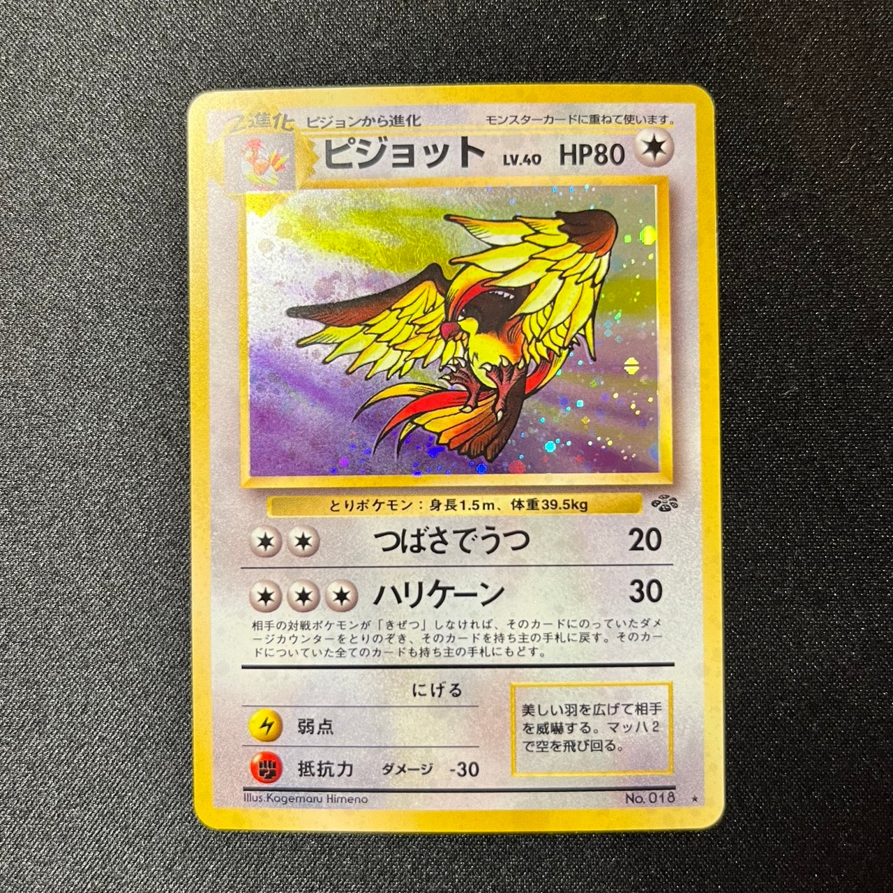 Pidgeot 018 Jungle Set Old Back [EX--] (#133)