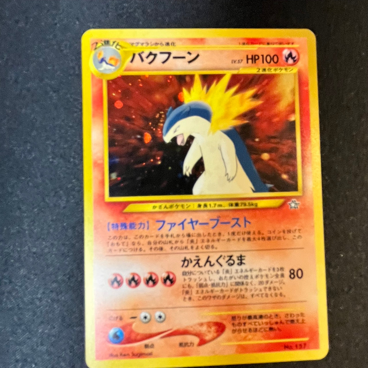 Typhlosion 157 Neo Premium File Holo Old Back [LP+] (#143)