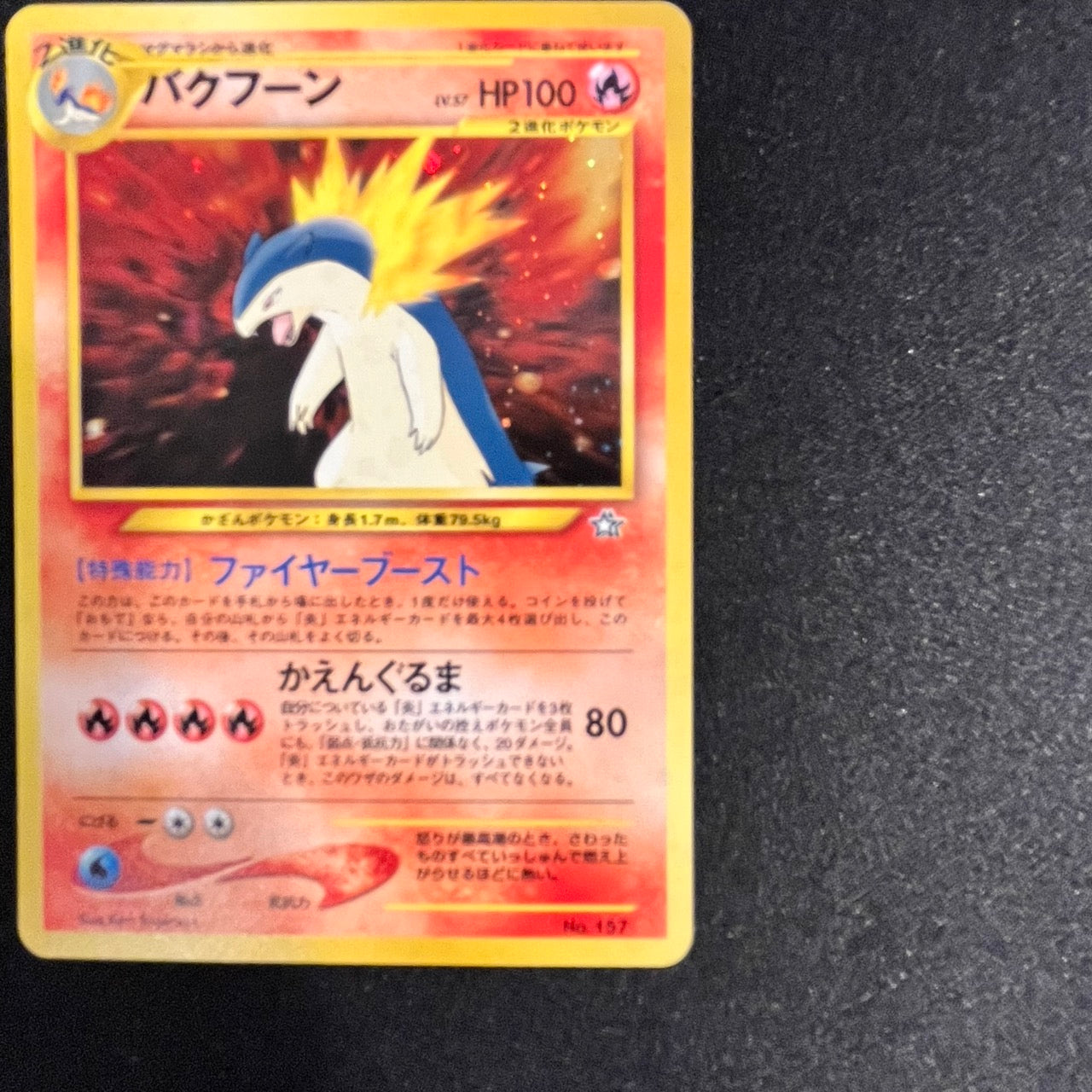 Typhlosion 157 Neo Premium File Holo Old Back [LP+] (#143)