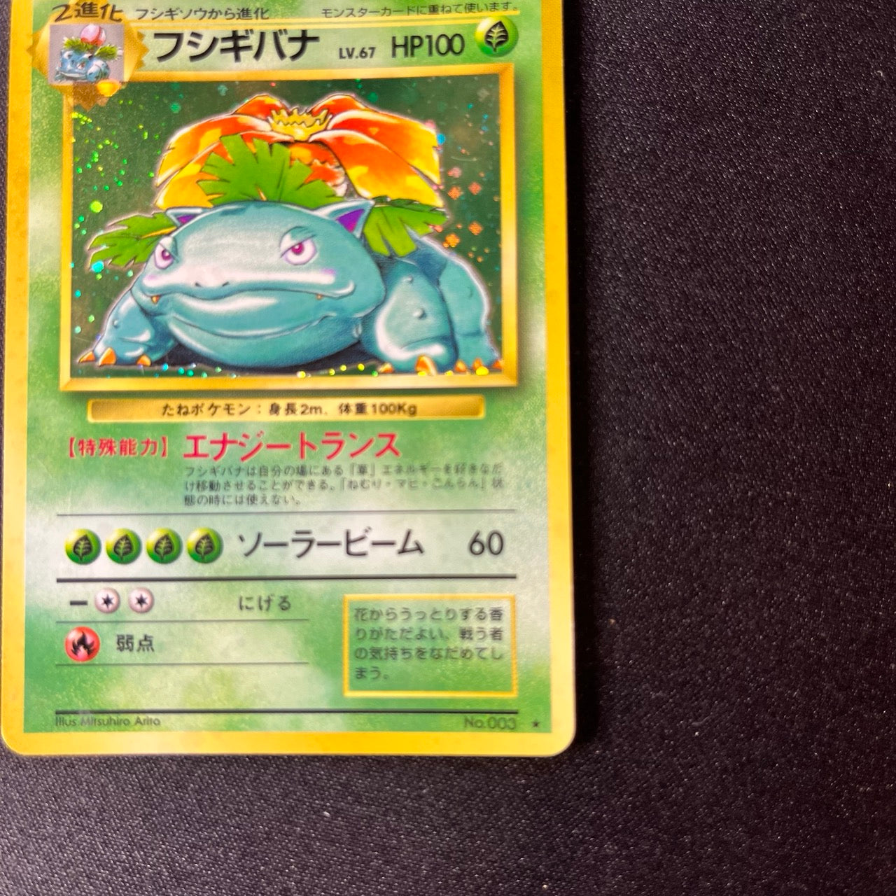 【✅Price⤵︎】 [Swirl] Venusaur 003 Base Set Old Back [LP+] (#156)